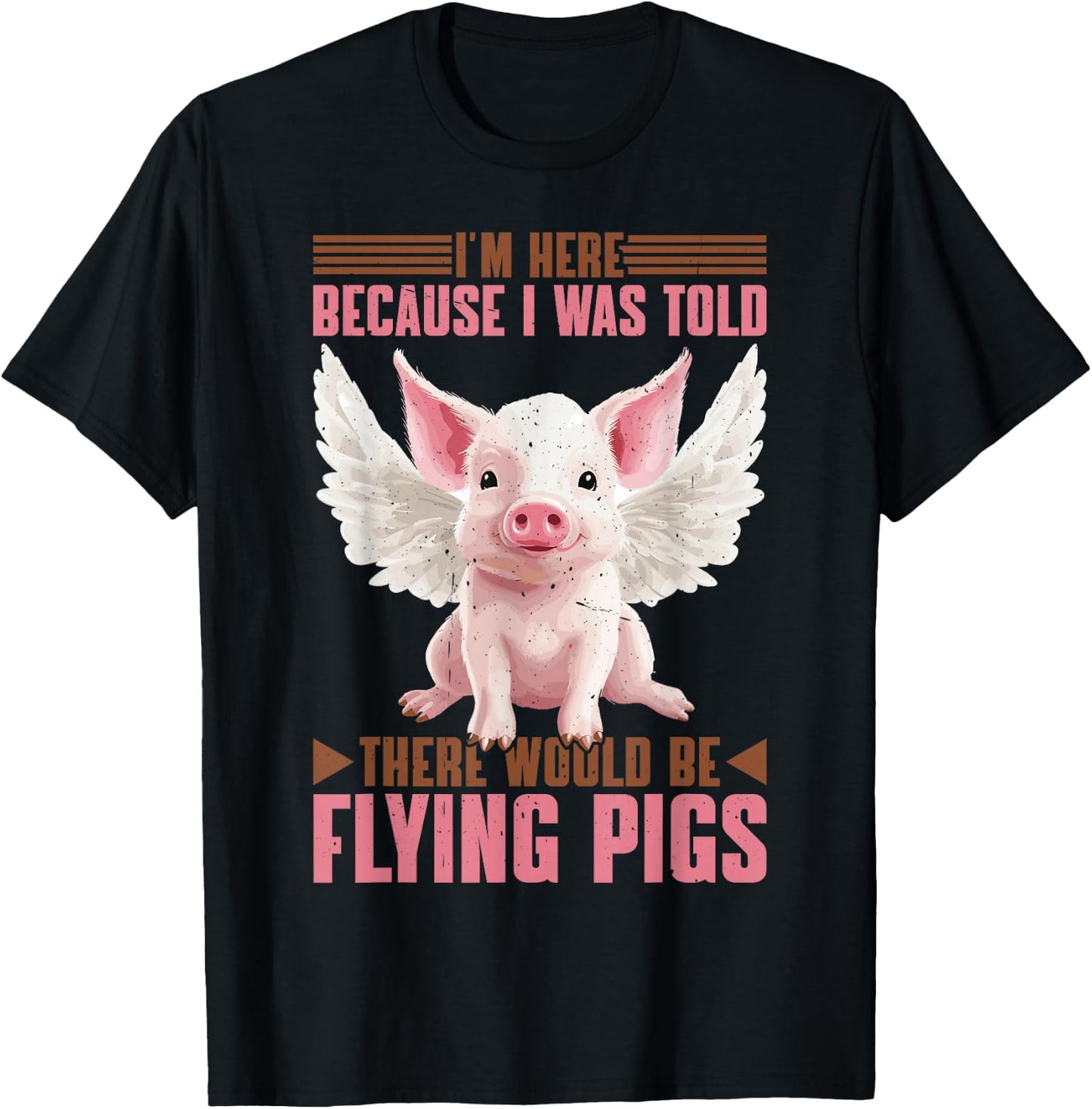 Flying Pigs FH -Adults - Black - Small - Short Sleeve - Cotton 60%, Polyester 40% T-Shirt - T-Shirt | Black