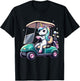 Unicorn Riding Golf Cart Boys Girls Women Kids Teens Rainbow T-Shirt - T-Shirt | Black