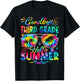 Last Day of School Goodbye Third Grade Hello Summer Tie Dye T-Shirt - T-Shirt | Black