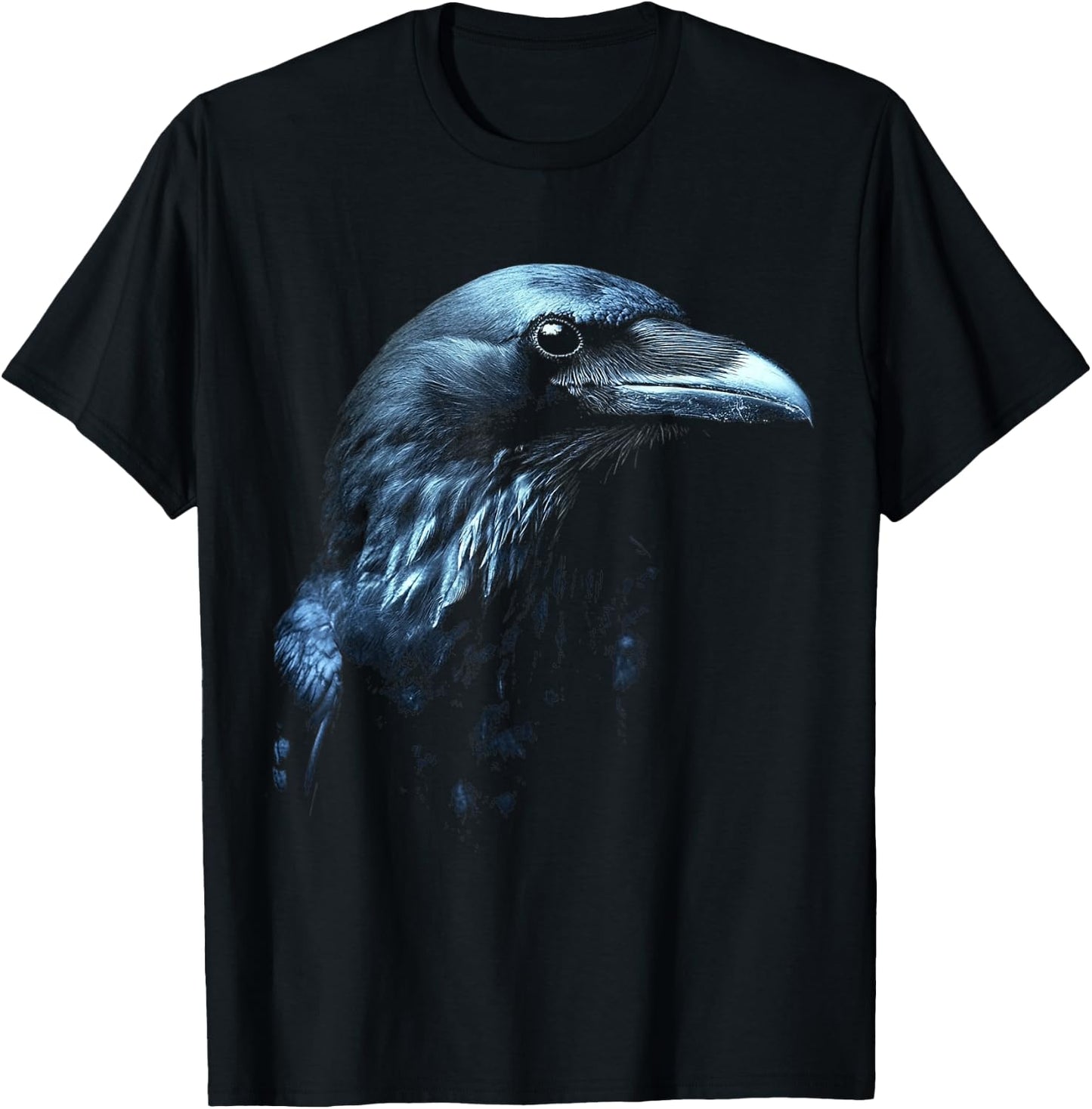 Raven Pattern , Black, S T-Shirt - T-Shirt | Black