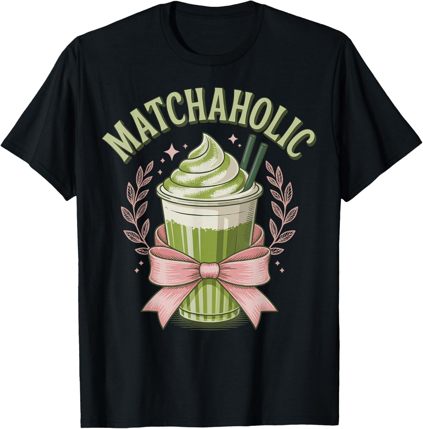 Matchaholic Matcha T-Shirt - T-Shirt | Black