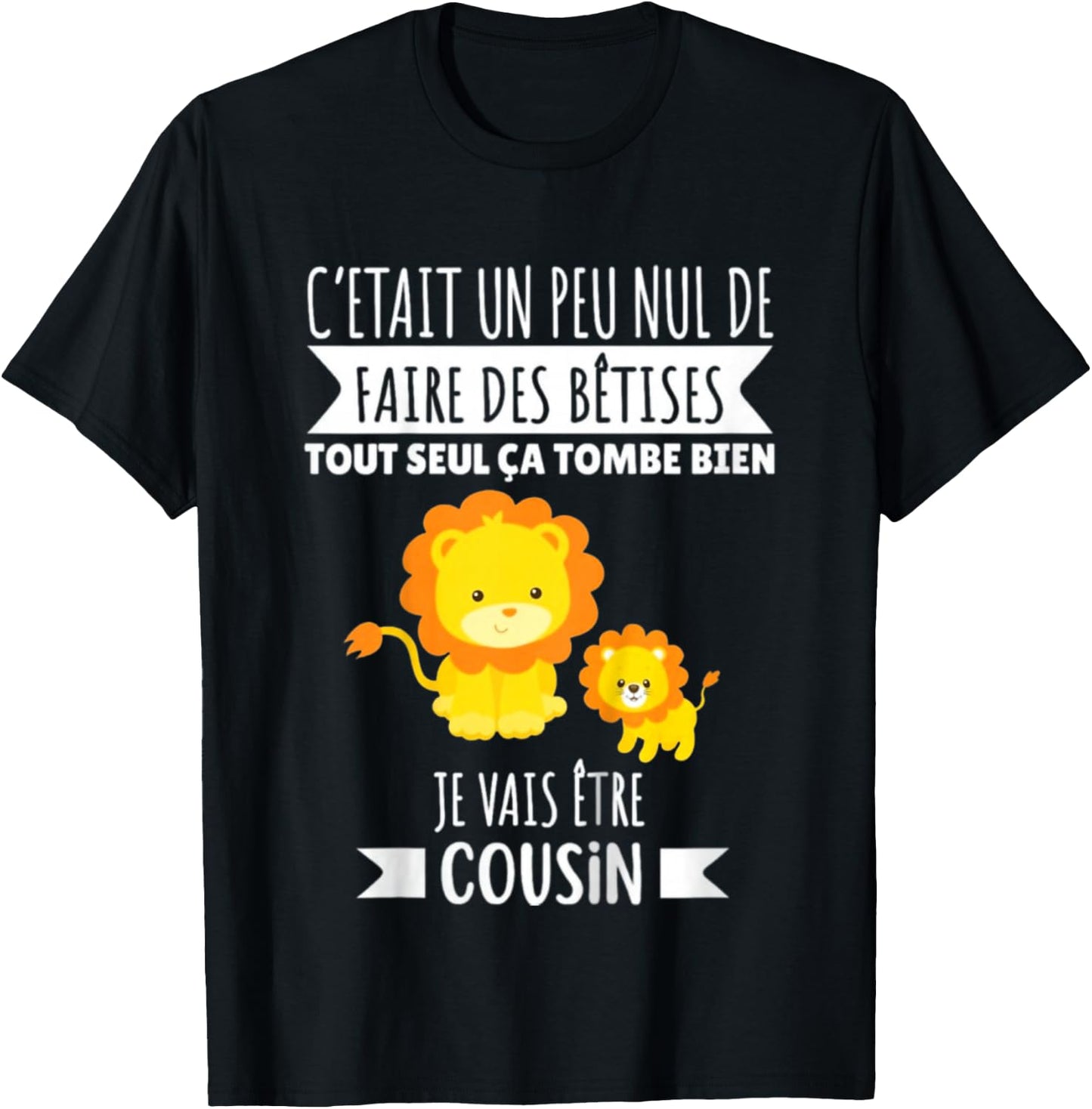 Child Future Cousin Announcement Pregnancy Je Vais Etre Cousin 2025 , Black, 2 T-Shirt - T-Shirt | Black