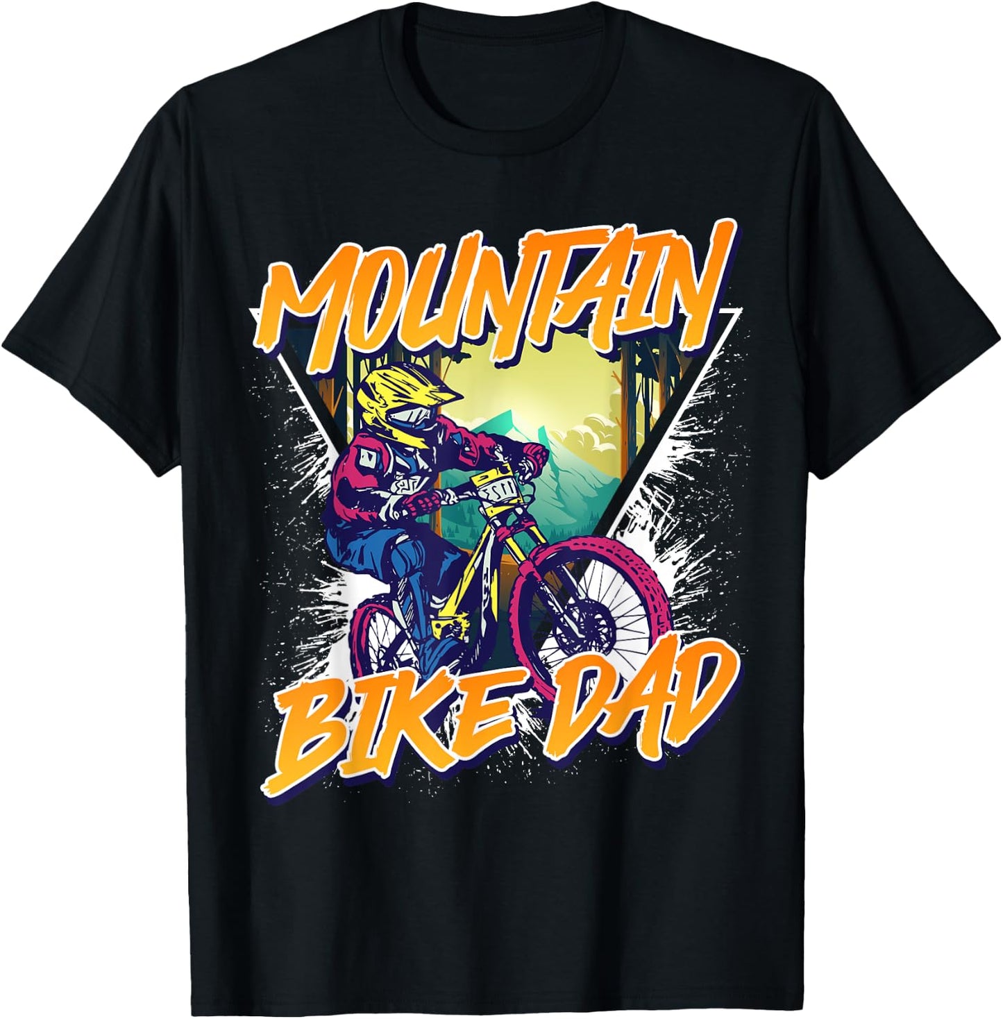 Daddy MOUNTAIN BIKING DAD MTB Funny Mountain Biking T-Shirt - T-Shirt | Black