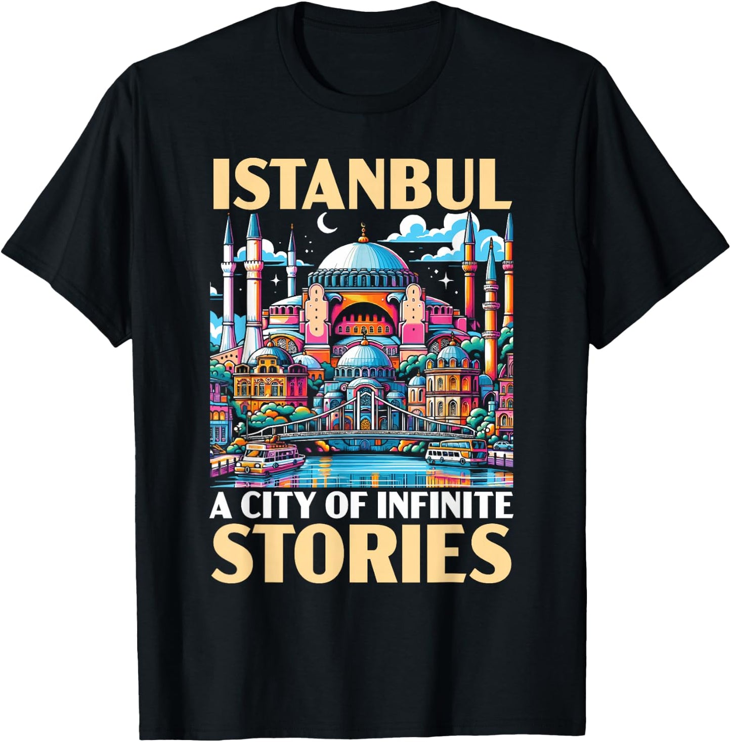 Istanbul Turkey Travel Vacation Turkish I Love Istanbul T-Shirt - T-Shirt | Black