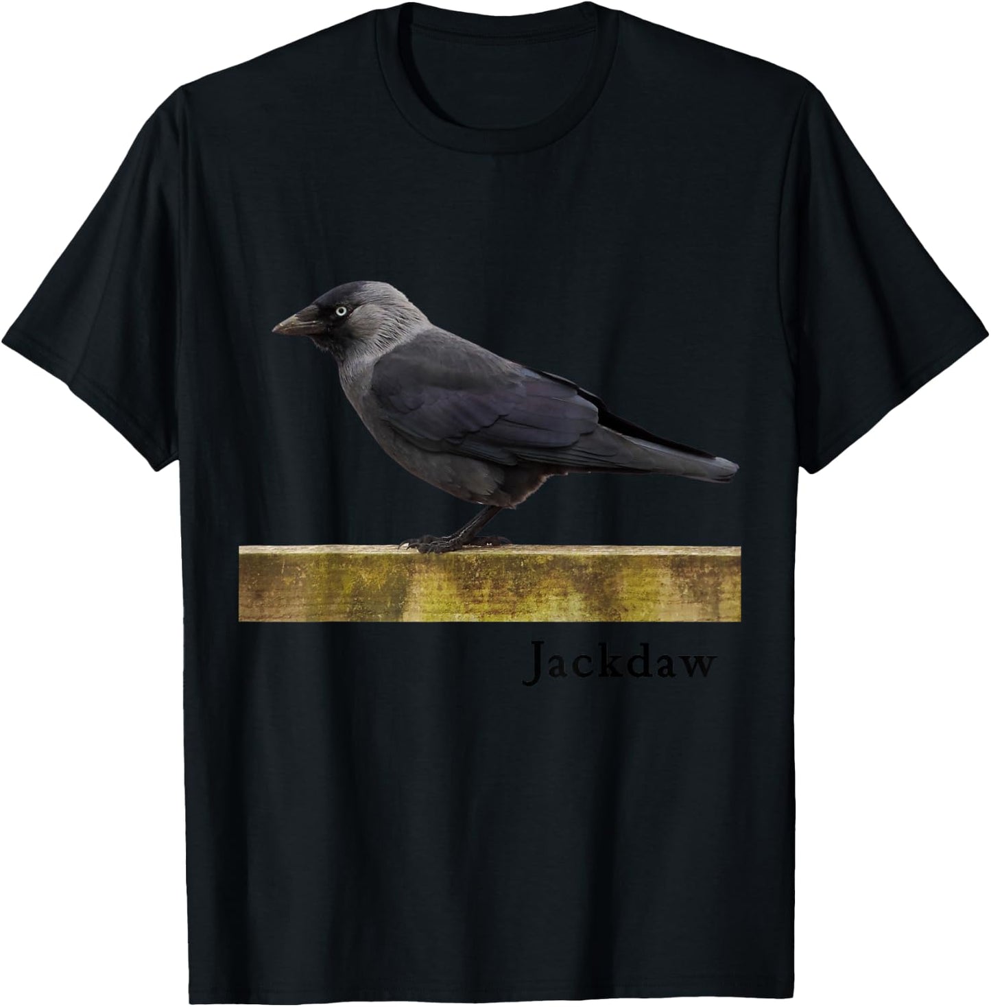 Jackdaw Bird Shirt Western Jackdaw Bird Ornithology T-Shirt - T-Shirt | Black