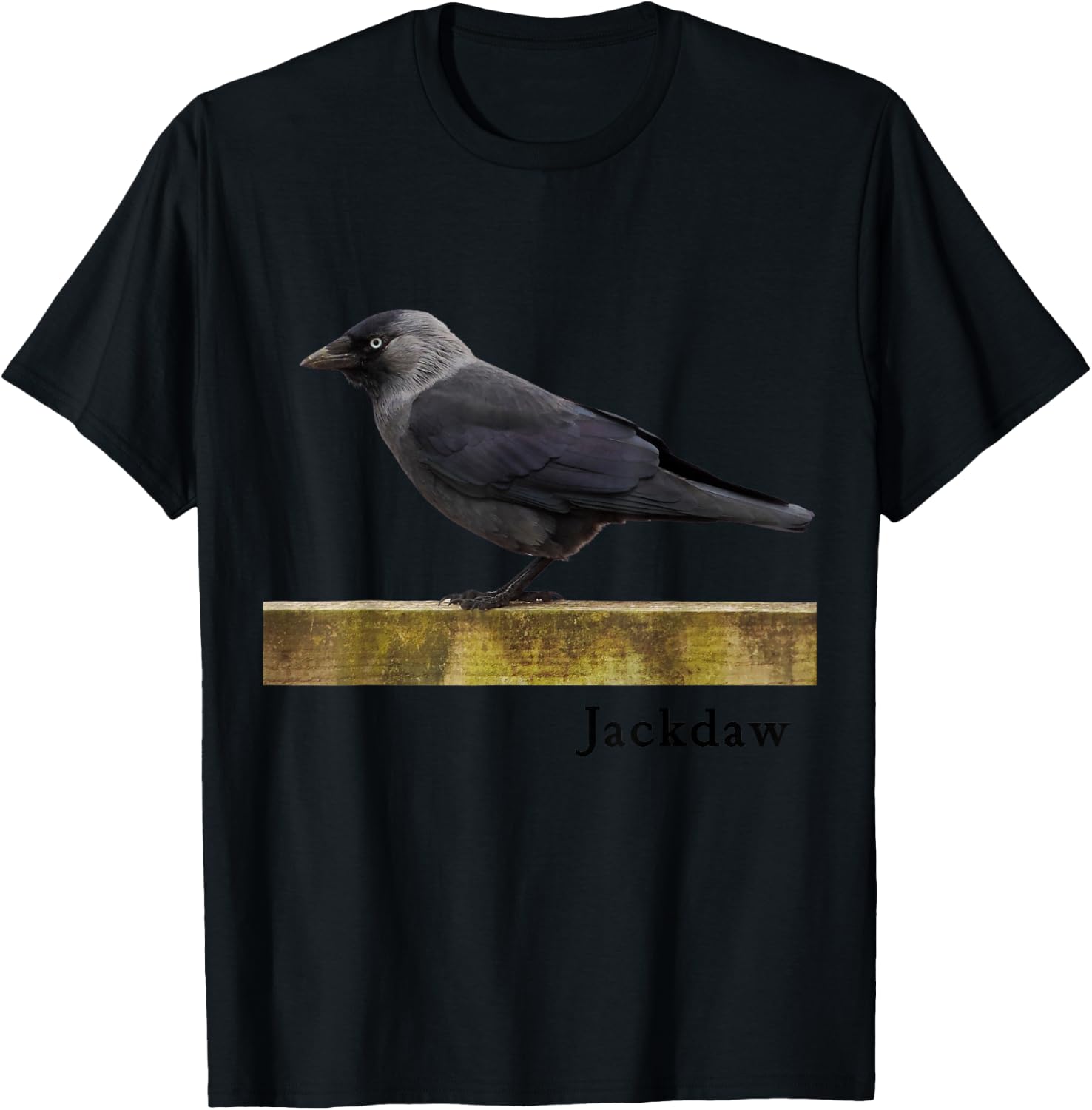 Jackdaw Bird Shirt Western Jackdaw Bird Ornithology T-Shirt - T-Shirt | Black