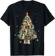 Cat Christmas Cats Tree Lights Funny Gift T-Shirt - T-Shirt | Black