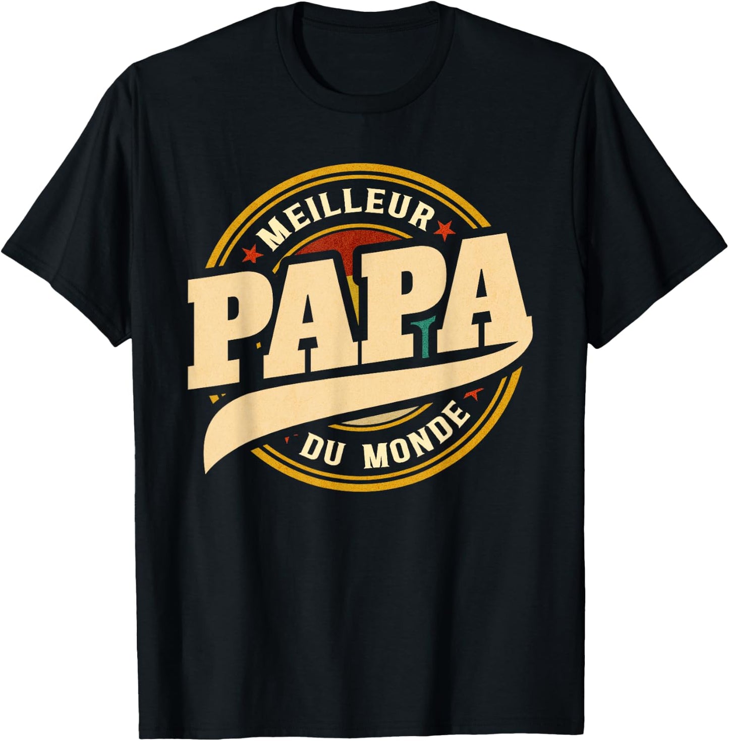 Father's Day Gift Vintage Best Dad In The World T-Shirt - T-Shirt | Black