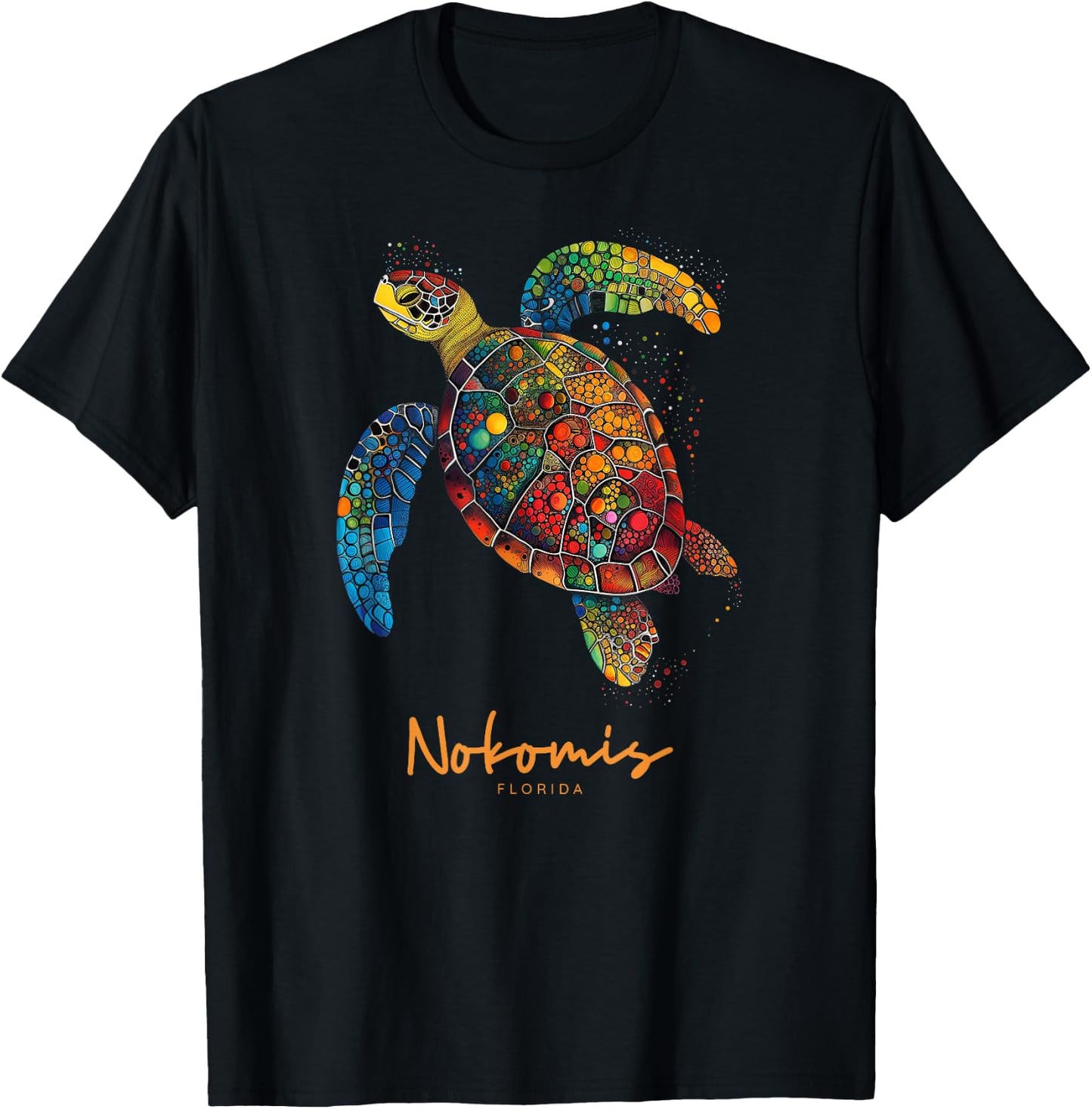 Nokomis Florida FL Beach Vacation Sea Turtle Souvenir T-Shirt - T-Shirt | Black