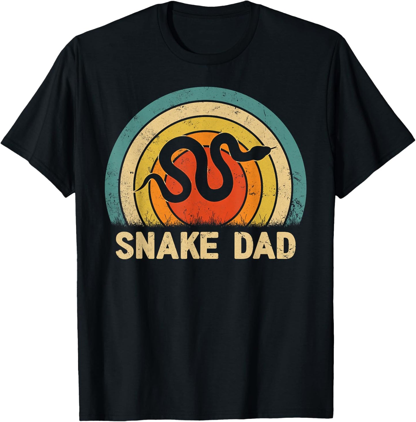 Snake Dad Father's Day Vintage Style Snake Dad Daddy T-Shirt - T-Shirt | Black
