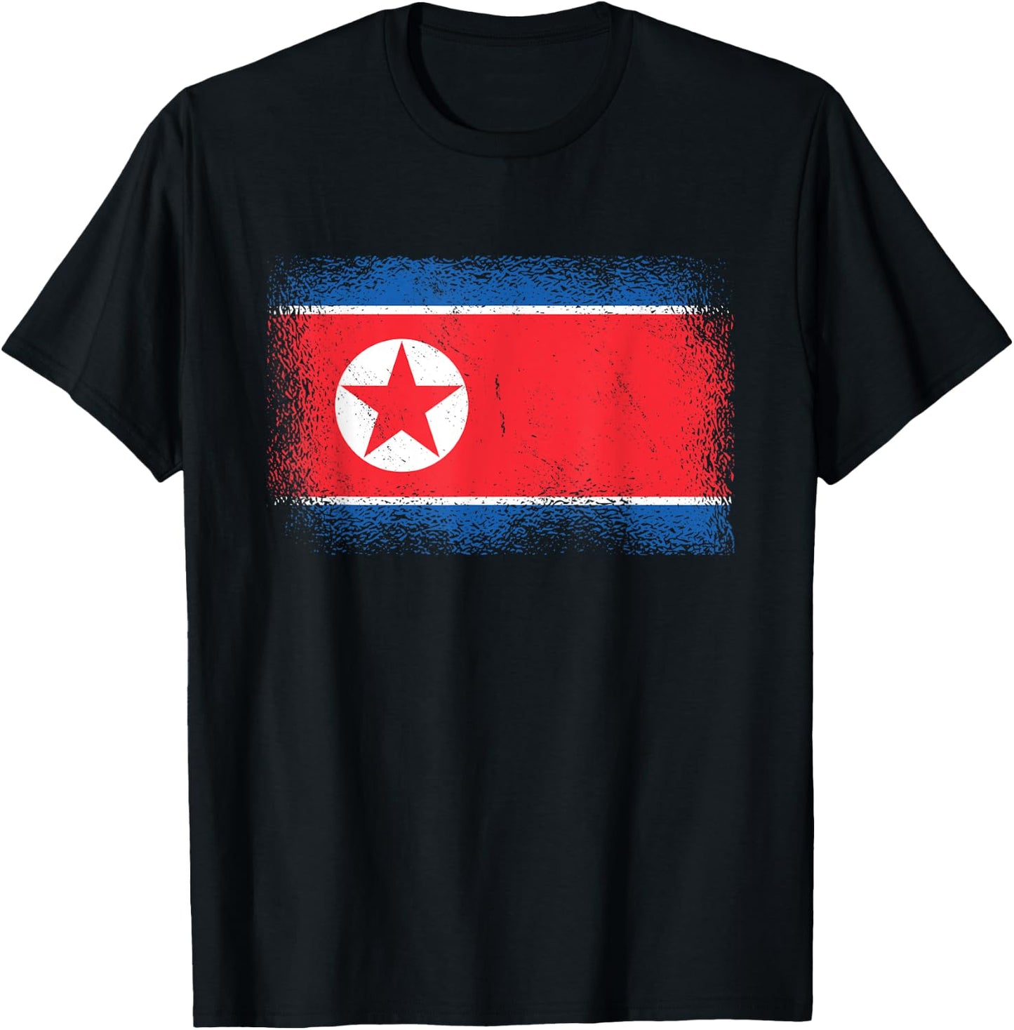 Nordkoreanische Flagge Nordkorea T-Shirt - T-Shirt | Black