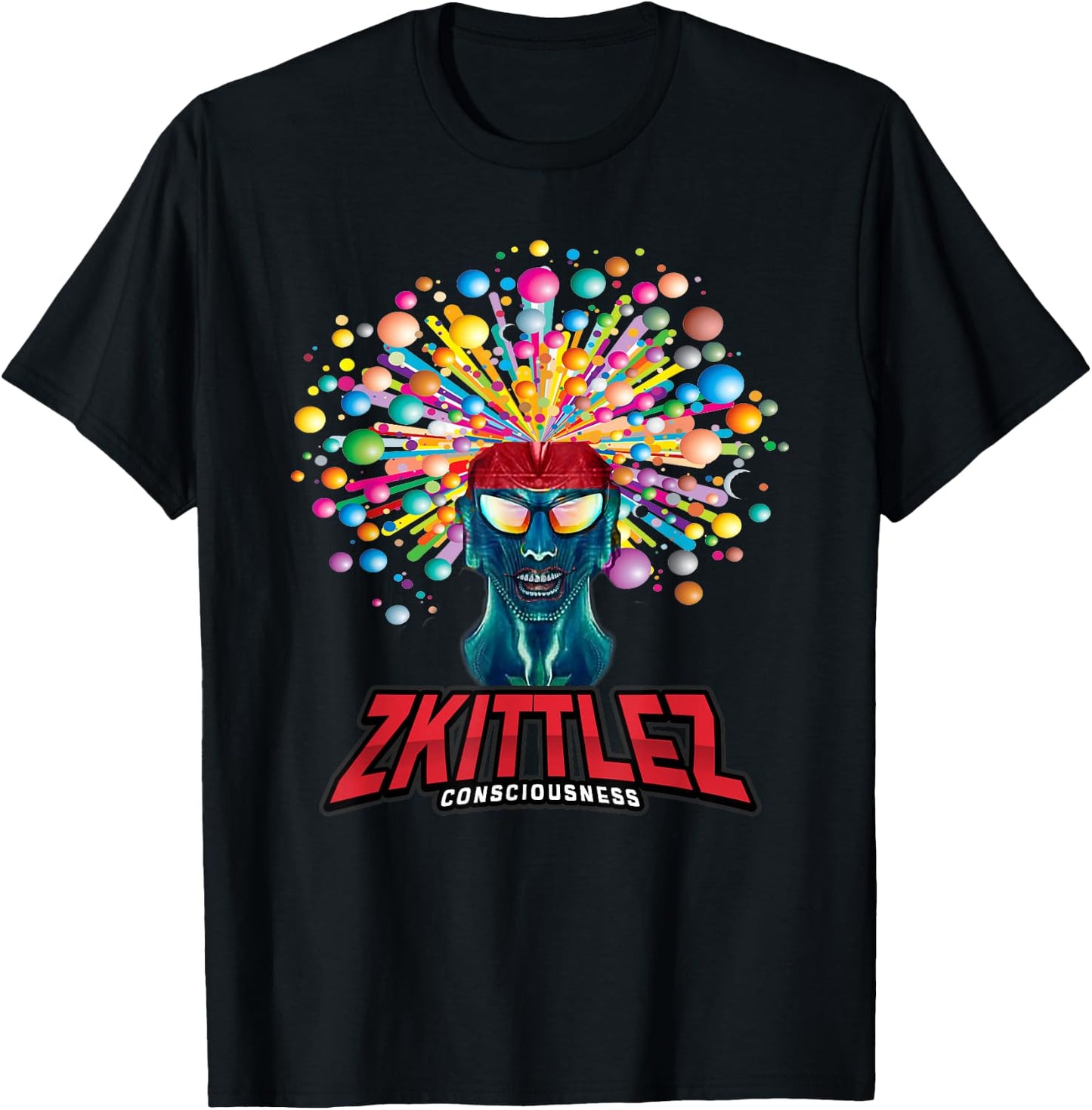 Zkittlez Weed Cannabis Strain Marijuana Character Design T-Shirt - T-Shirt | Black