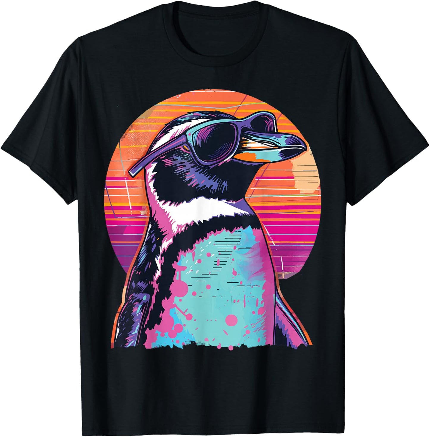Penguin With Sunglasses T-Shirt - T-Shirt | Black