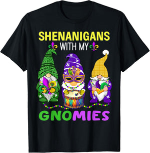 Mardi Gras gnomes leopard Carnival New Orleans Trip women T-Shirt - T-Shirt | Black