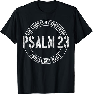 Psalm 23 Christian - The Lord is My Shepherd T-Shirt - T-Shirt | Black