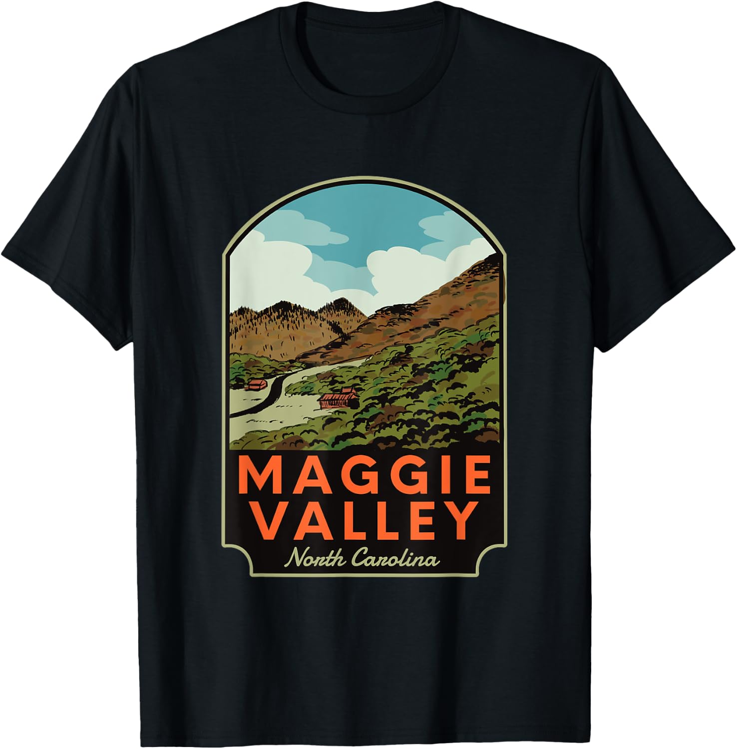 Maggie Valley North Carolina T-Shirt - T-Shirt | Black