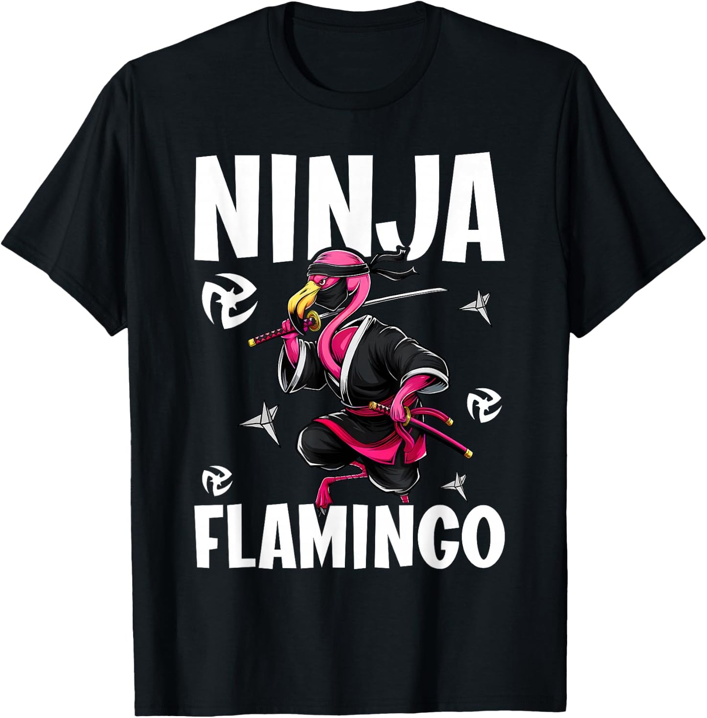 Ninja Flamingo Flamingo Ninja T-Shirt - T-Shirt | Black