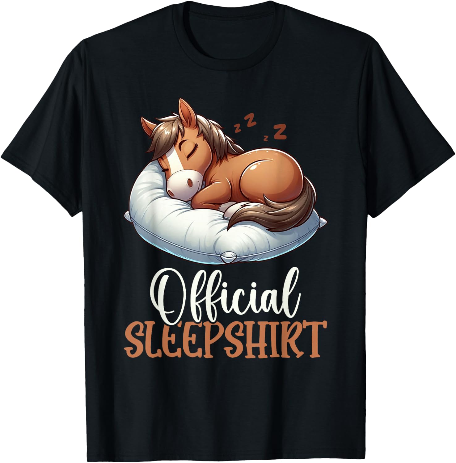 Official Horse Nap Pyjamas , Black, S T-Shirt - T-Shirt | Black