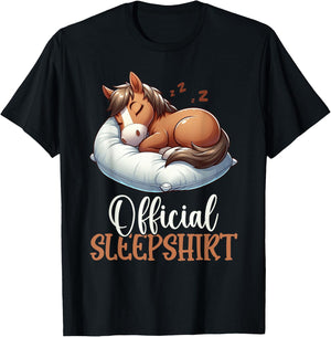 Official Horse Nap Pyjamas , Black, S T-Shirt - T-Shirt | Black