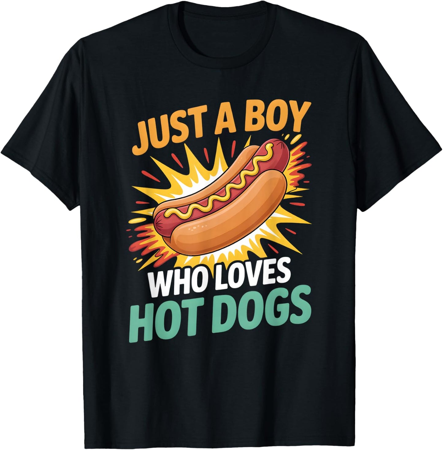 Boys Hot Dog T-Shirt - T-Shirt | Black