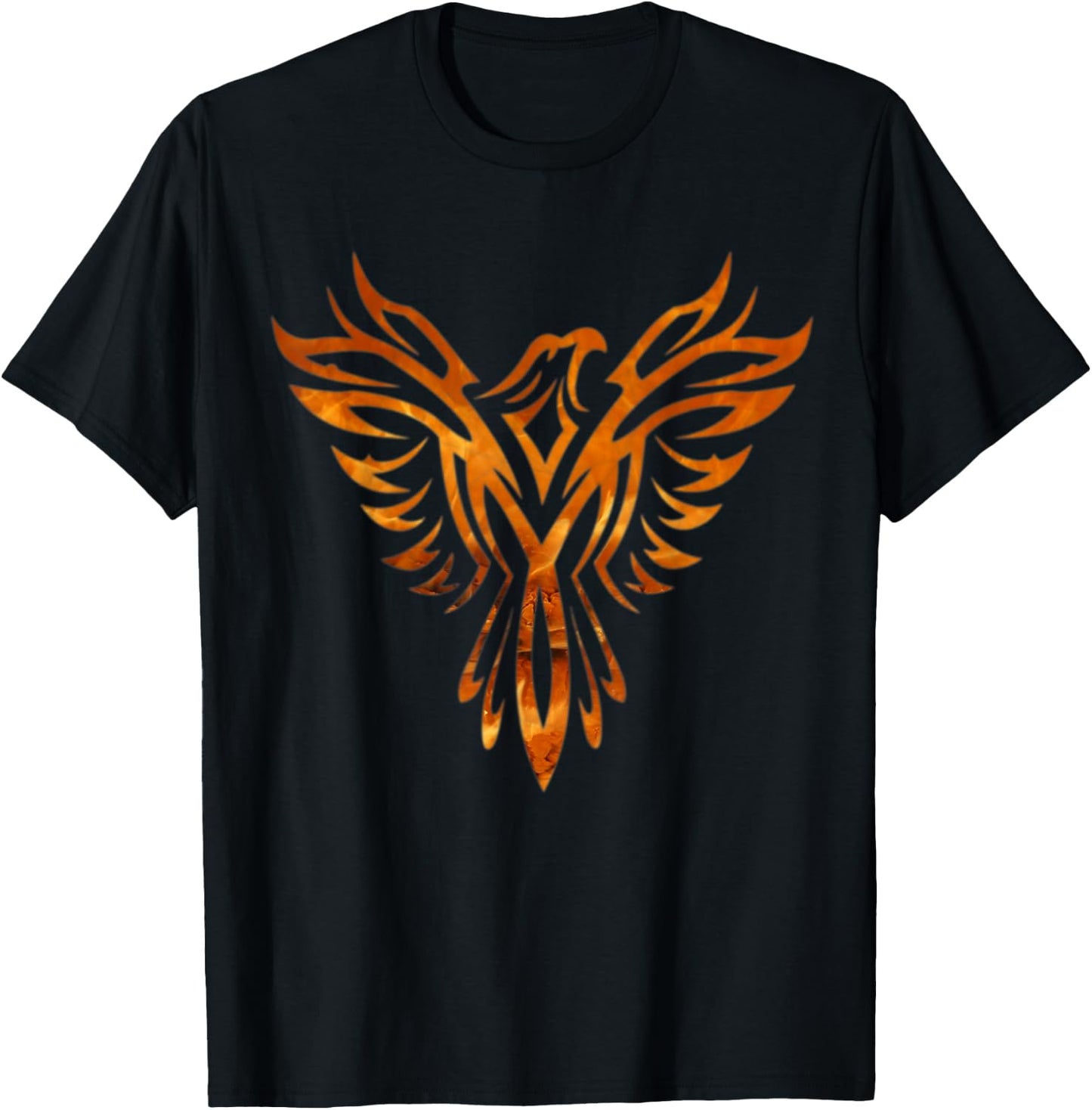 Fire & Flames Phoenix Mythical Bird Rising Born Again T-Shirt - T-Shirt | Black