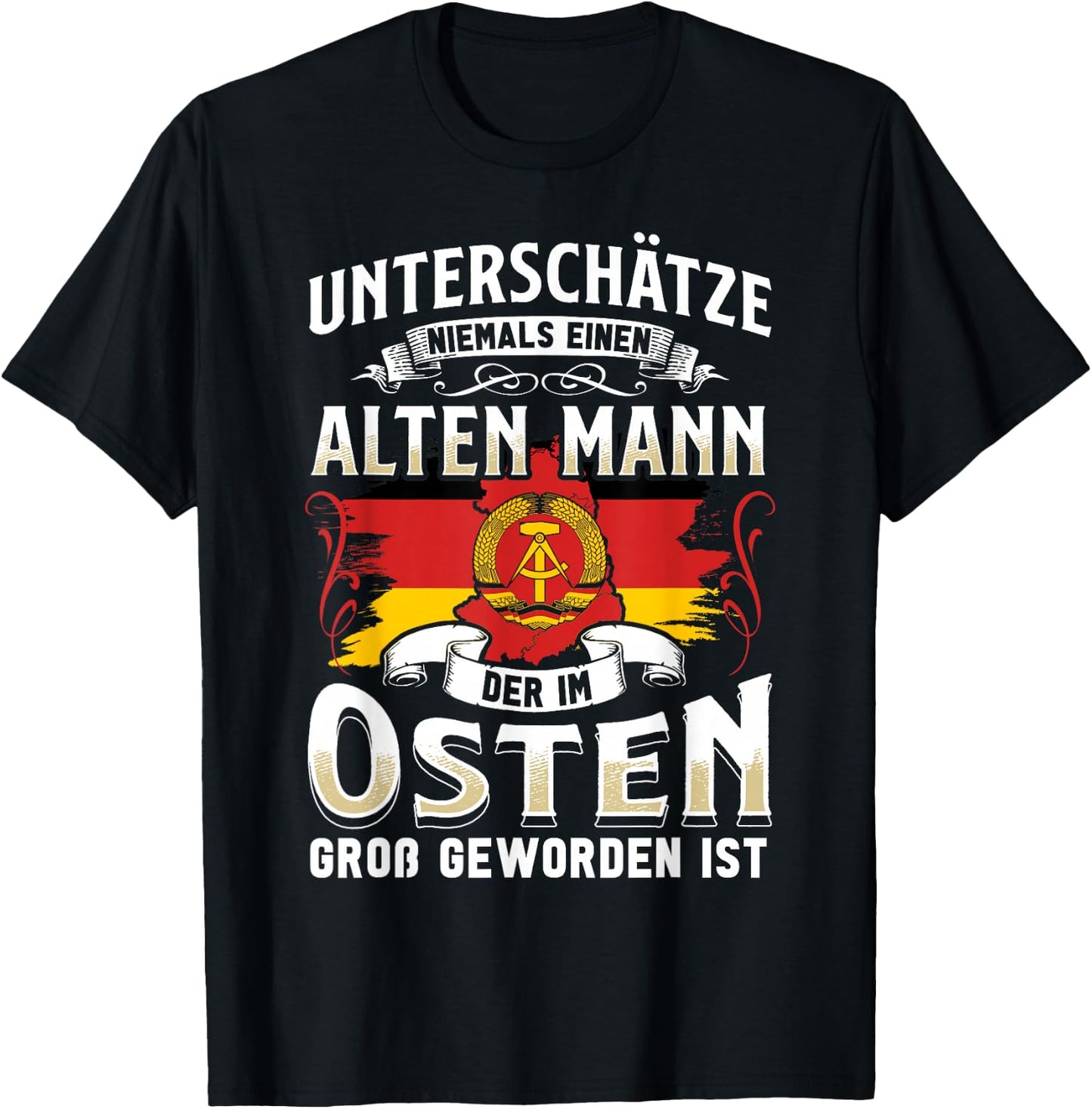 Ossi Gift Men Women East Germany NVA East GDR T-Shirt - T-Shirt | Black