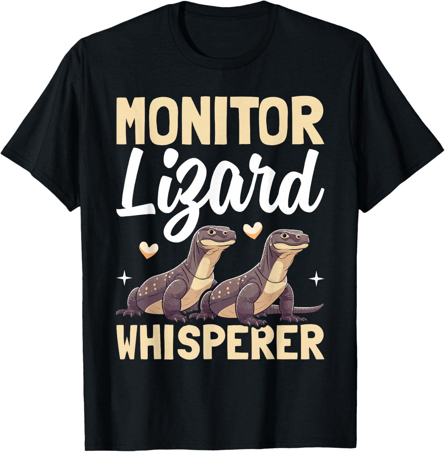 Monitor Lizard Whisperer Reptile Herpetologist Present T-Shirt - T-Shirt | Black