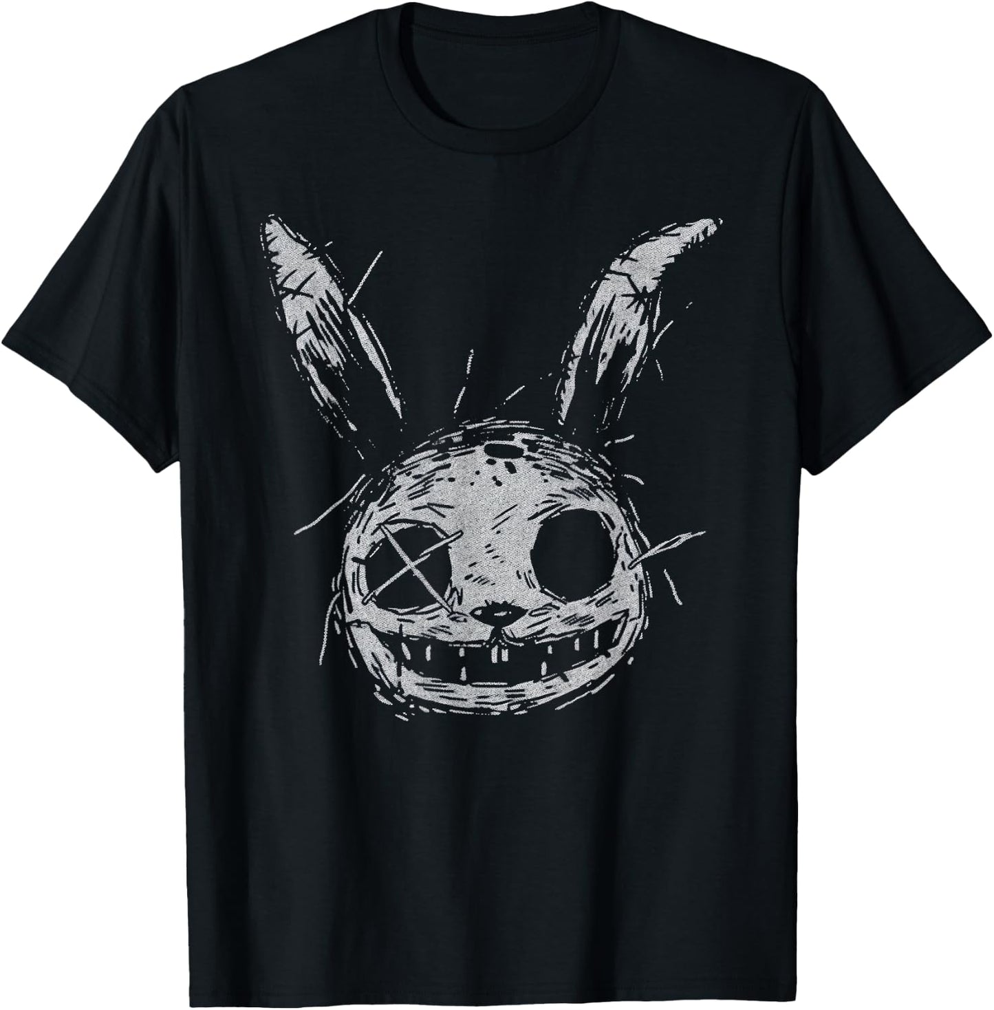 Evil Scary Bunny Rabbit Alt Goth Grunge Horror Aesthetic T-Shirt - T-Shirt | Black