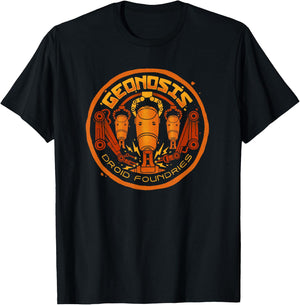Star Wars Geonosis Battle Droid Foundries Logo Episode II T-Shirt - T-Shirt | Black
