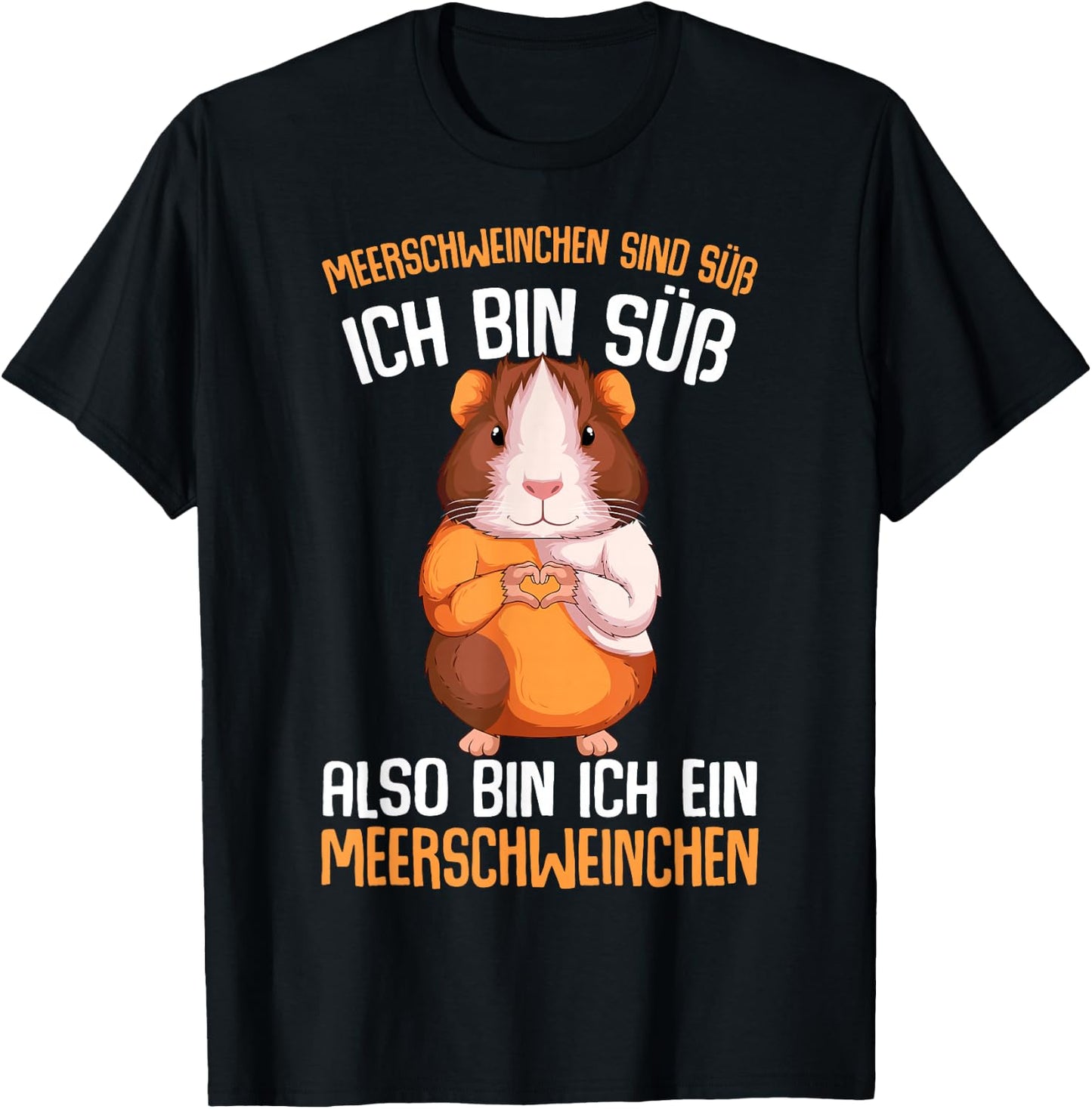 Guinea pigs are sweet guinea pig, children's girls' T-Shirt - T-Shirt | Black