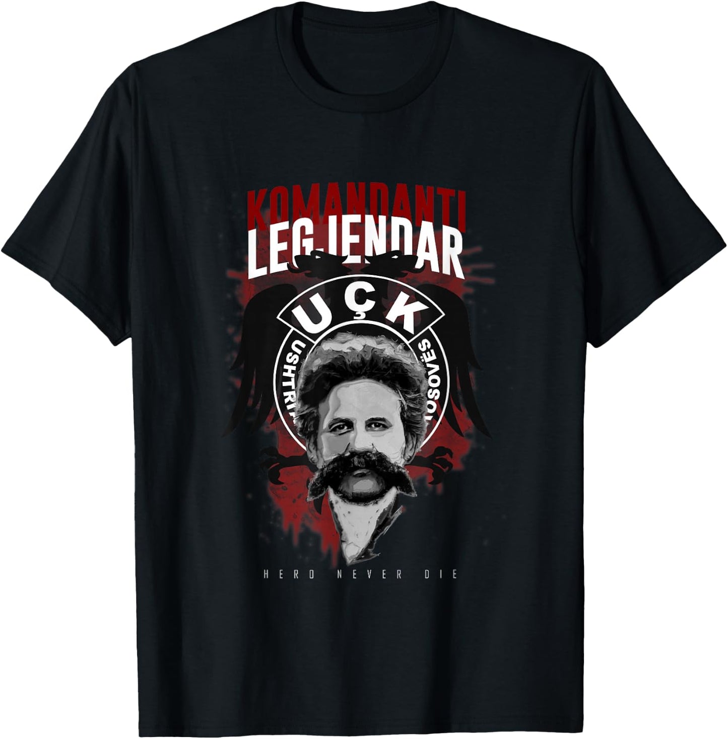 Liria ka emer Uçk Adem Jashari T-Shirt - T-Shirt | Black