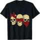 Listen, see, speak no evil skullheads T-Shirt - T-Shirt | Black