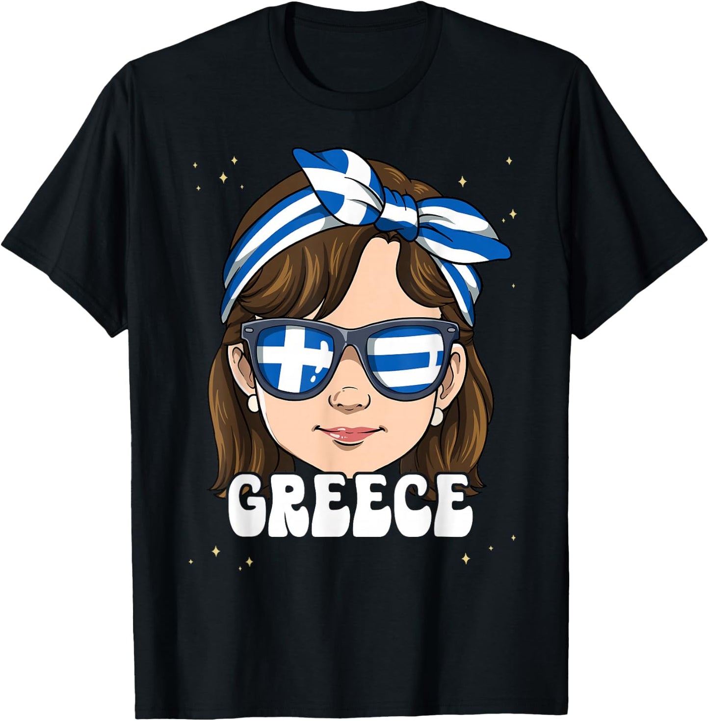 Greek Girl Griechenland T-Shirt - T-Shirt | Black