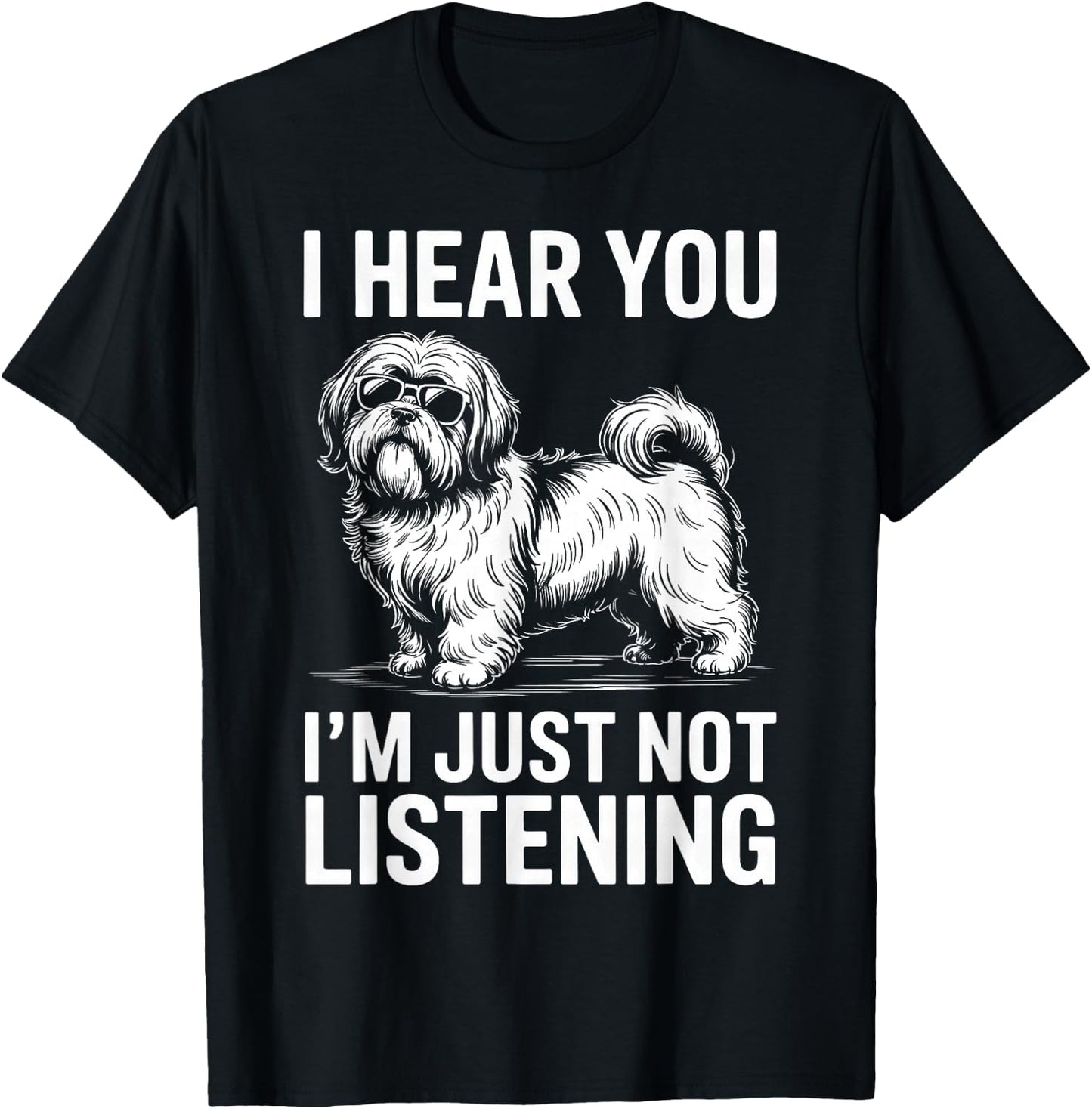Lhasa Apso Dog Funny Lhasa Apso T-Shirt - T-Shirt | Black