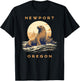 Newport Oregon Vintage Coastal Sea Lion T-Shirt - T-Shirt | Black