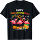 Flamingo Halloween Merry Christmas happy Hallothanksmas T-Shirt - T-Shirt | Black