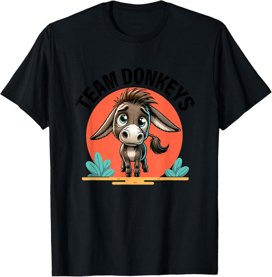 Team Donkeys Donkey Farm Agriculture Donkey T-Shirt - T-Shirt | Black