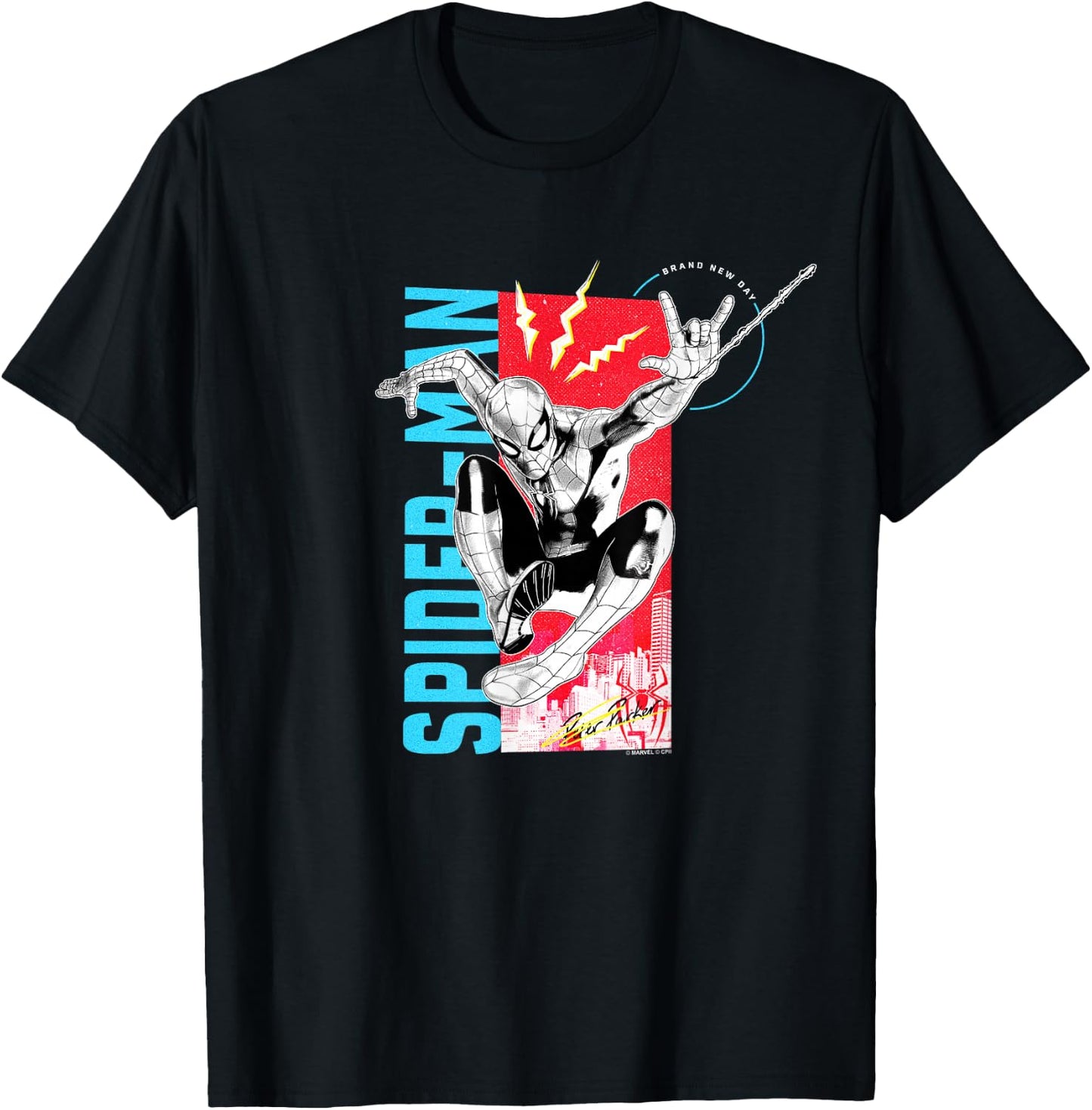 Marvel Spider-Man: New Day Spidey Sense Comic Panel T-Shirt - T-Shirt | Black