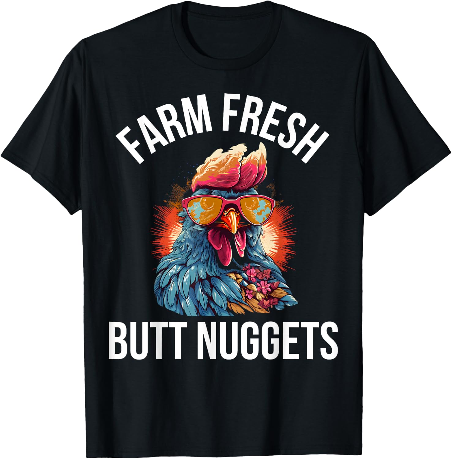 Farm Fresh Butt Nuggets T-Shirt - T-Shirt | Black