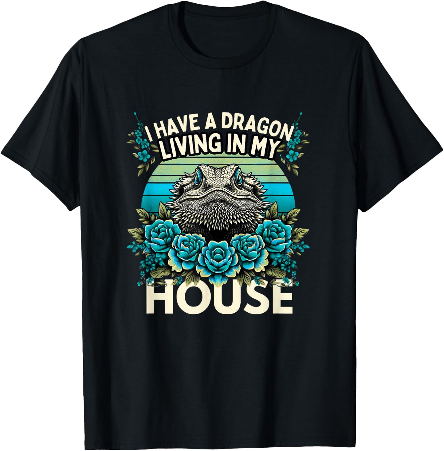 Bearded Dragon Shirt Pogona Lover Reptile Bearded Dragons T-Shirt - T-Shirt | Black