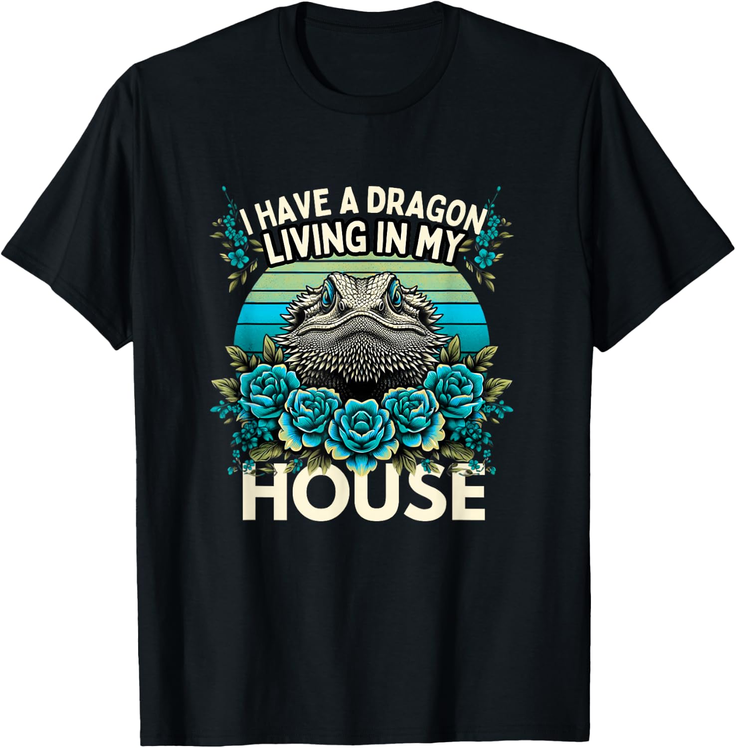 Bearded Dragon Shirt Pogona Lover Reptile Bearded Dragons T-Shirt - T-Shirt | Black