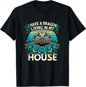 Bearded Dragon Shirt Pogona Lover Reptile Bearded Dragons T-Shirt - T-Shirt | Black
