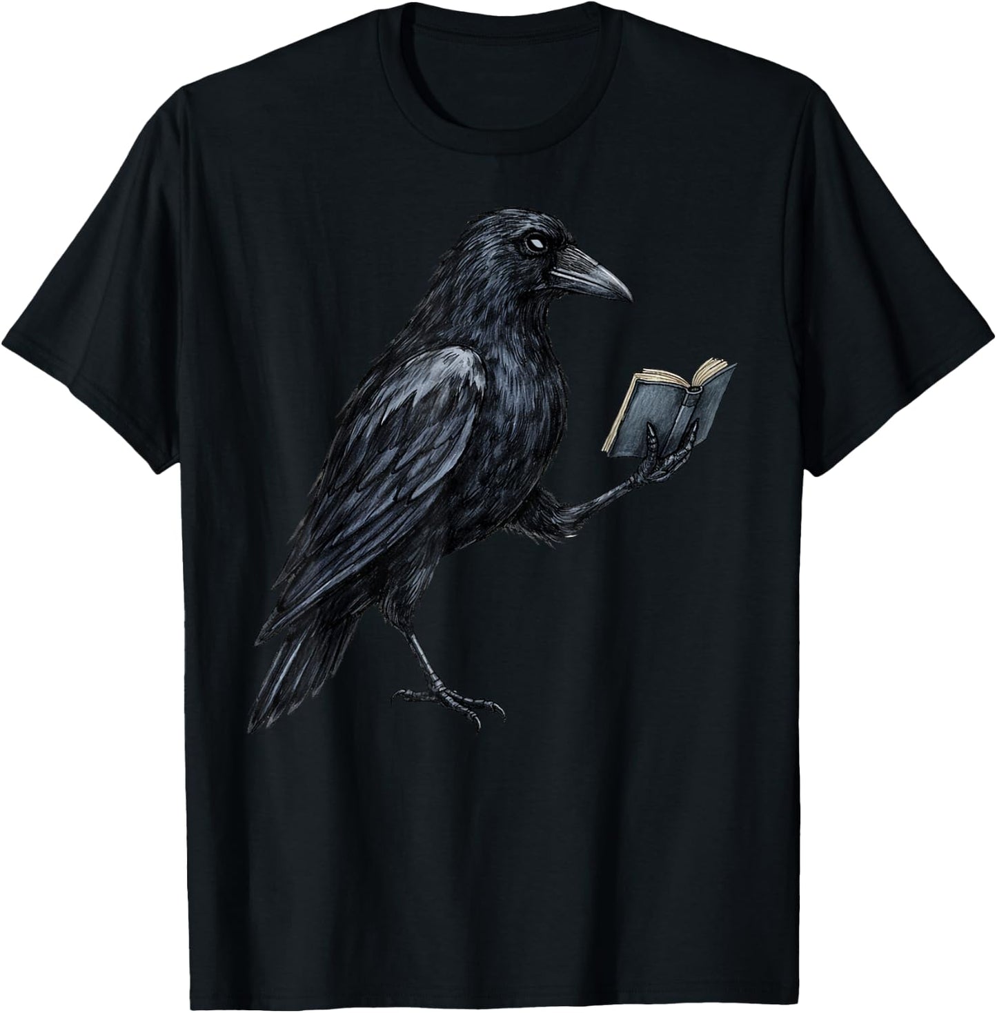 Black Crow Livre de Lecture Amusant pour Amoureux des Oiseaux Corbeau T-Shirt - T-Shirt | Black