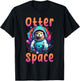 Otter Animal Kids & Adult - Otter Space T-Shirt - T-Shirt | Black