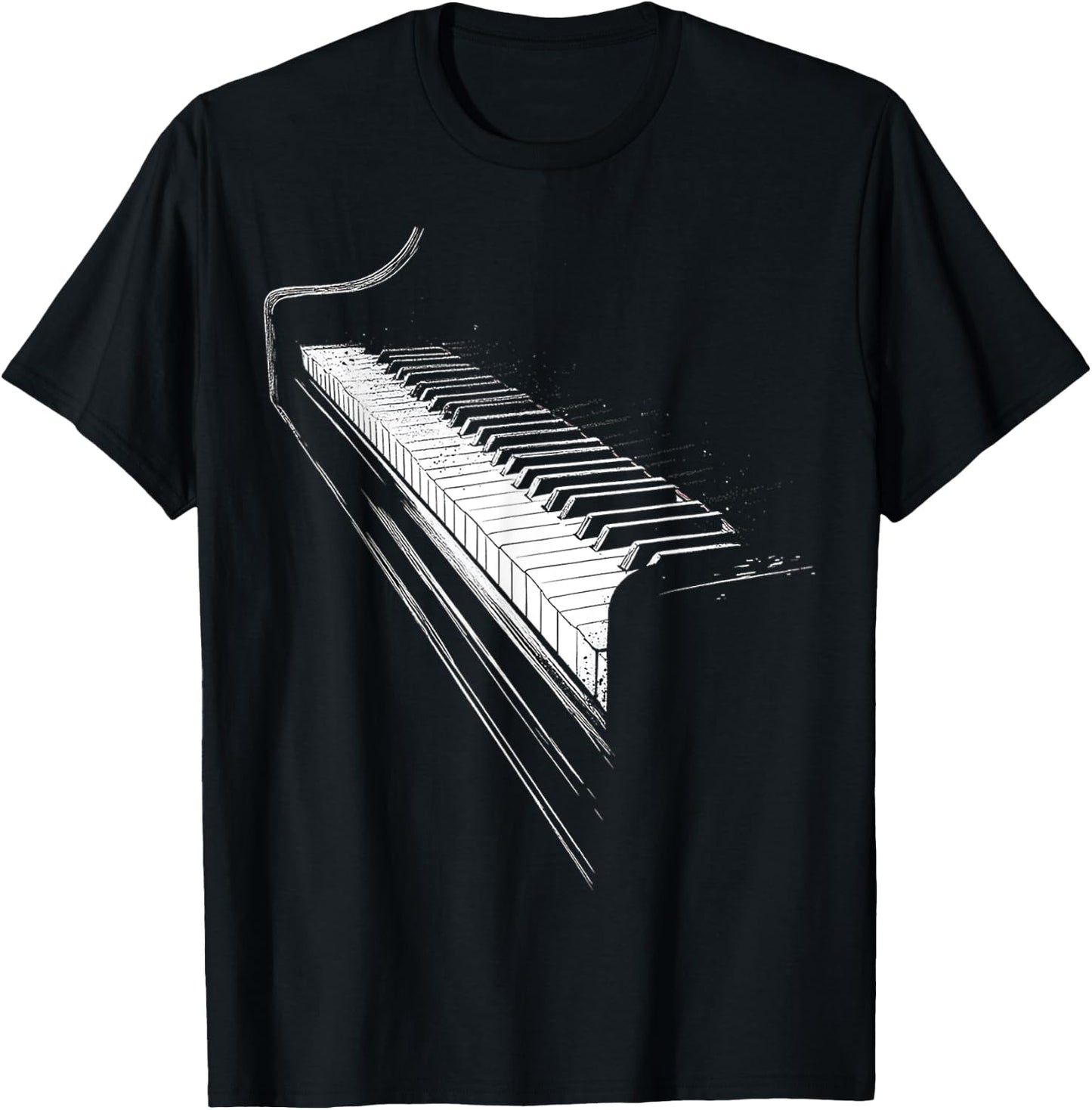 Keyboard Music Instrument Graphic Artwork Keyboard T-Shirt - T-Shirt | Black