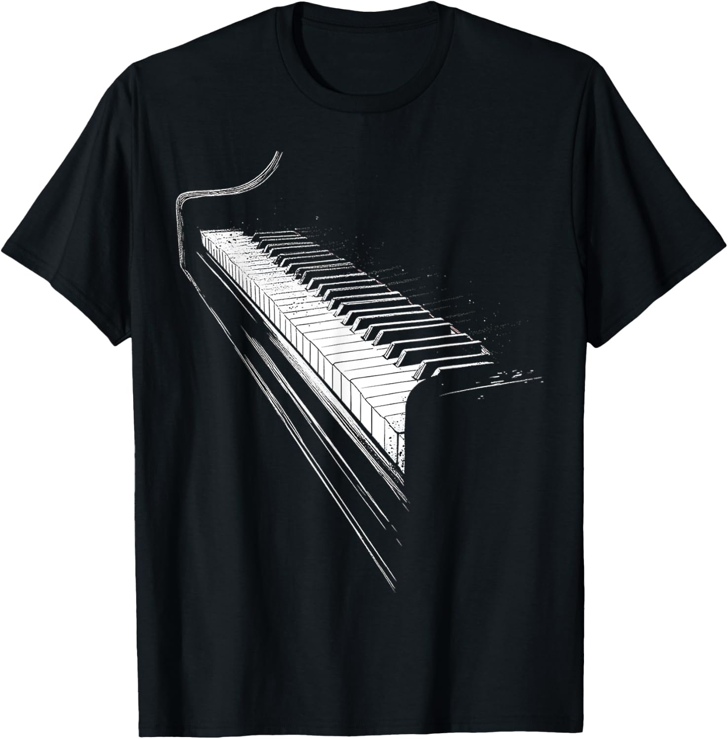 Keyboard Music Instrument Graphic Artwork Keyboard T-Shirt - T-Shirt | Black