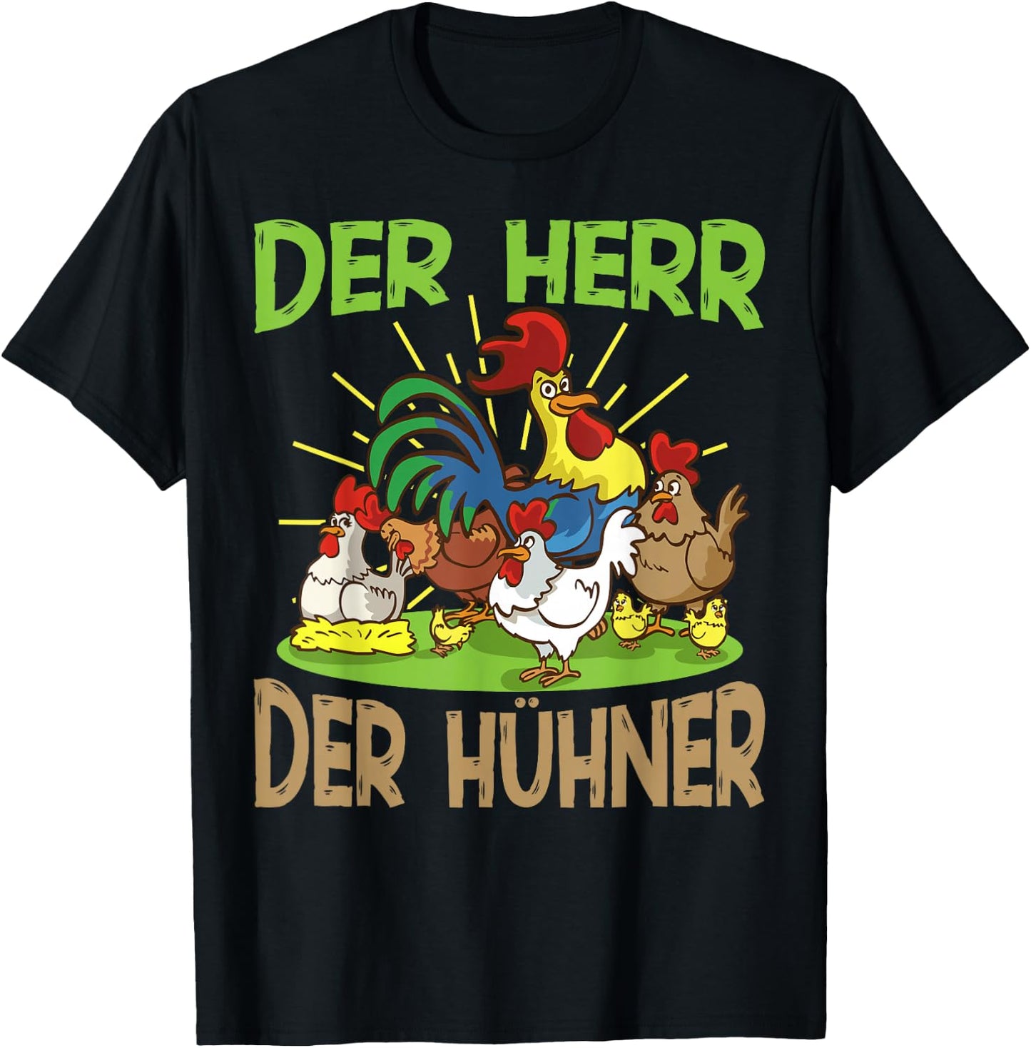 Der Herr der Hühner Huhn Hühner T-Shirt - T-Shirt | Black