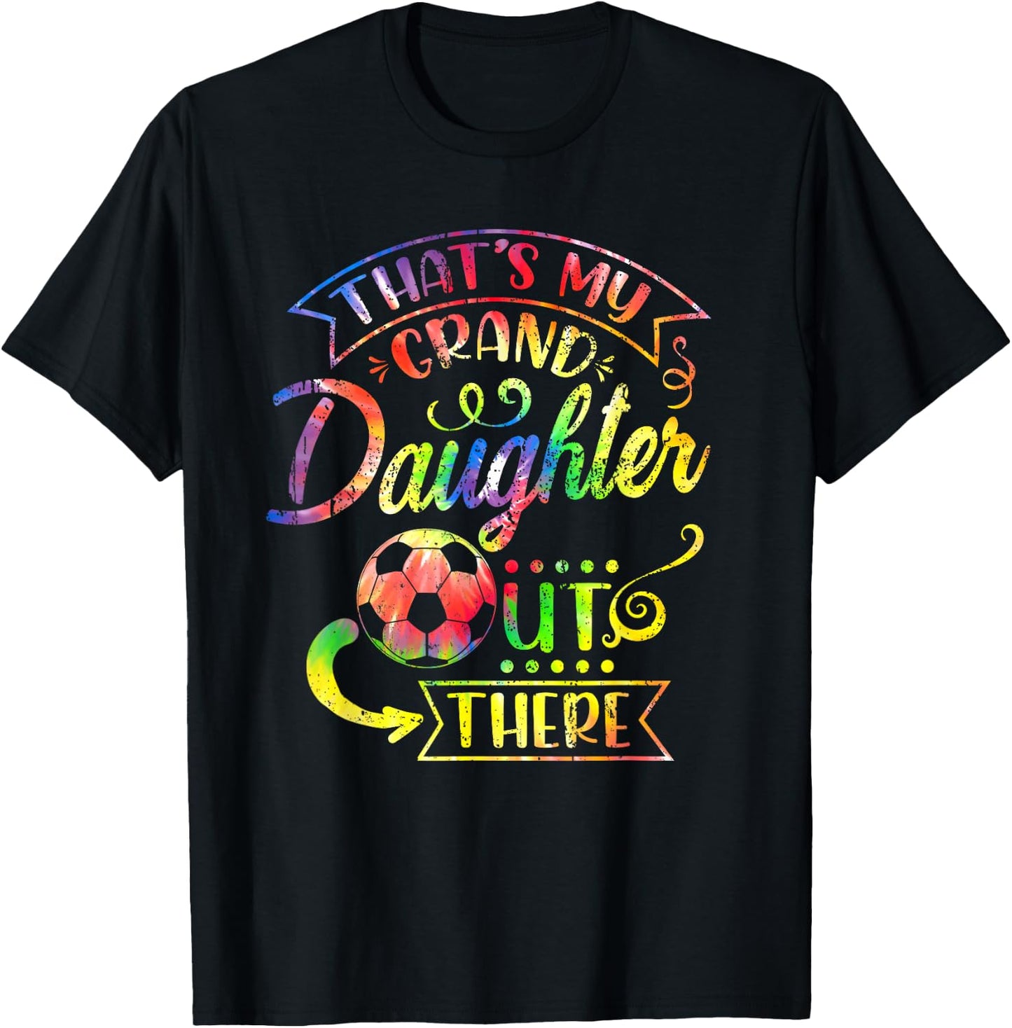 That's My Granddaughter Out There Soccer Grandma Grandpa T-Shirt - T-Shirt | Black