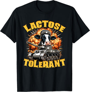 Funny Milk Joke, Lactose, Tolerant, Cow Apparel Dairty Lover T-Shirt - T-Shirt | Black