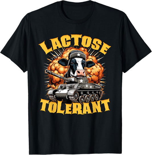 Funny Milk Joke, Lactose, Tolerant, Cow Apparel Dairty Lover T-Shirt - T-Shirt | Black